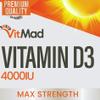 Vitamin D3 4000IU - 365 Tablets - High Strength Immune & Bone Support - Non-GMO, Sunshine Vitamin Supplement view 4