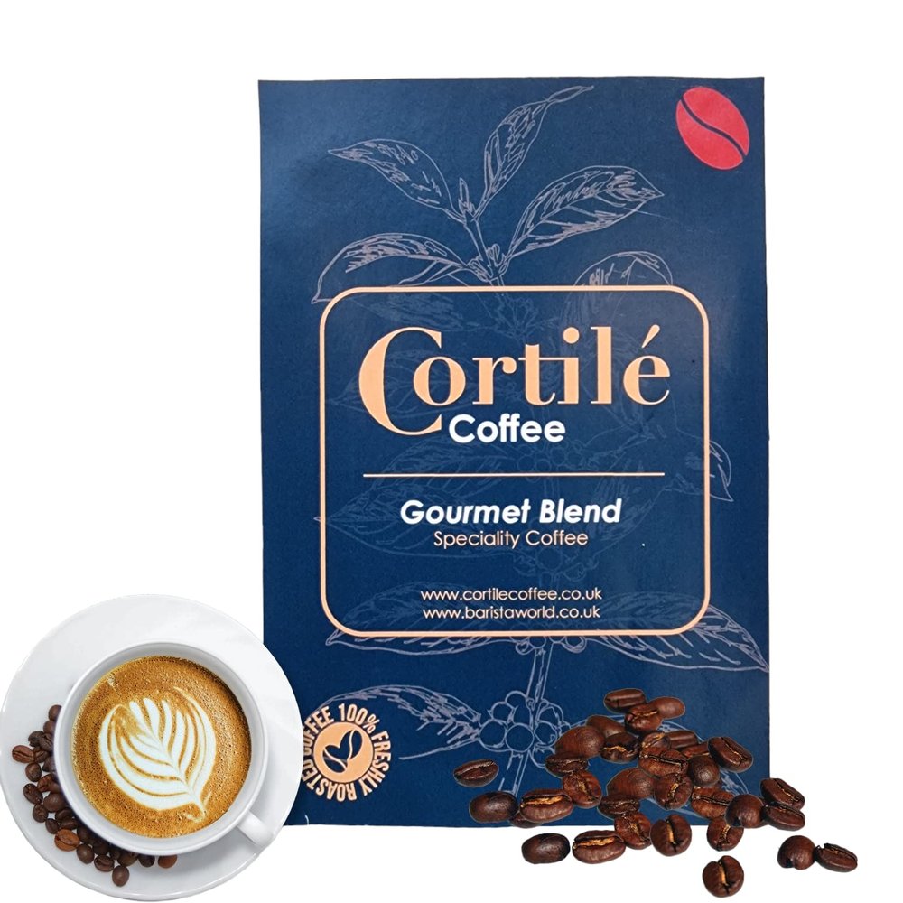 Cortile Intenso Italian Dark Freshly Roasted Coffee Beans 250g Small Batch Roasted in Wales, UK