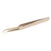 Lash Extension Tweezer, Stainless Steel Eyelash Tweezer for Nail Pearl Golden (Oblique Tweezer) view 4