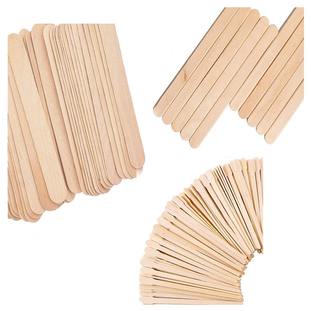 150 Pieces Eyebrow Wax Sticks, Wooden Sticks, Wax Spatula Applicator, Craft Wooden Sticks for Hair Removal Eyebrow Lips, Nose Wax Applicator Sticks