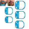 Beard Shaping, Beard Guide Shaper, Mustache Styling Template Beard Styling Tool,Beard Shaper, Transparent Blue Mustache Styling Template Beard Styling Tool, for Jaw Cheek Neck Line Symmetric Curve view 3