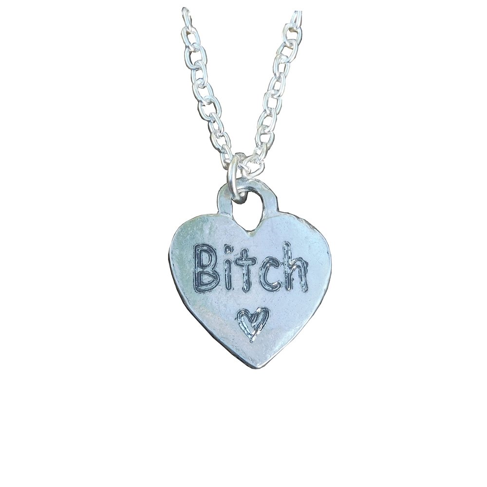 BDSM Pendant, Bitch Pendant, BDSM Accessories, Sub Aftercare, Handmade in Fine Pewter by William Sturt