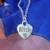 BDSM Pendant, Bitch Pendant, BDSM Accessories, Sub Aftercare, Handmade in Fine Pewter by William Sturt view 3