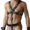 YEMYIQZ PU Leather Harness For Men Adjustable Buckle Body Chest Garter Belt Cosplay Nightclub Sexy Punk Chest Belt Clubwear, Jumpsuit view 1
