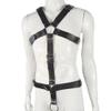 YEMYIQZ PU Leather Harness For Men Adjustable Buckle Body Chest Garter Belt Cosplay Nightclub Sexy Punk Chest Belt Clubwear, Jumpsuit view 2