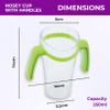 Nosey Cup with Handles Pack of 3 | Adult Drinking Cup for Elderly | Plastic Cup with Handles | Adult Beaker | Adult Feeding Cup | Disability Drinking Cup | Drinking Aid | Cup with Cut Out view 2