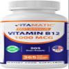 Vitamatic Vitamin B12 1000 mcg Fast Dissolve 365 Tablets - Berry Flavor - Supports Energy Metabolism view 1