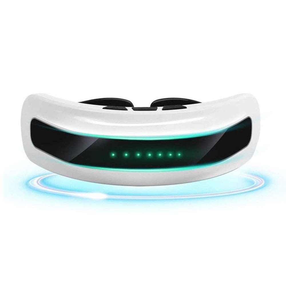 Samnuerly Eye Massager with Heat and Vibration, Air Compression Eye Massager Mask with Green Light Movement Technology and Magneticsfor Dry Eyes Strain