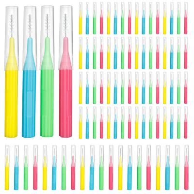 RAZOKO Interdental Brush, Toothpick Flossing Head,Easy Use Tooth Cleaning Tool (88Count)(2mm/2.3mm/2.5mm/3mm)