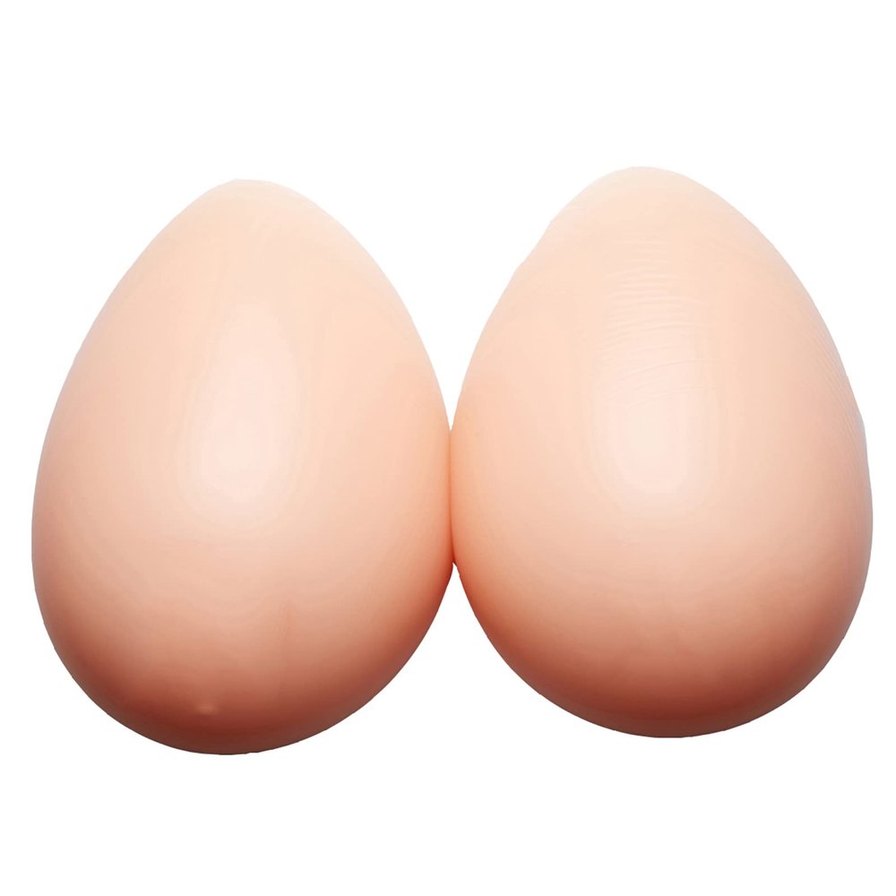 WRATX 1 Pair Drop-shaped Fake Breast Fake Boobs Silicone Prosthetic Breast Disguised Prosthetic Breast Inserts Technique Realistic Confidence Builder B-300g