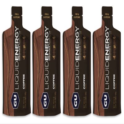 GU Energy Liquid Gels - 4 x 60g Gel Taster Pack - Sports Energy Gels for Running, Cycling, Triathlon (Coffee)