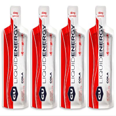 GU Energy Liquid Gels - 4 x 60g Gel Taster Pack - Sports Energy Gels for Running, Cycling, Triathlon (Cola)