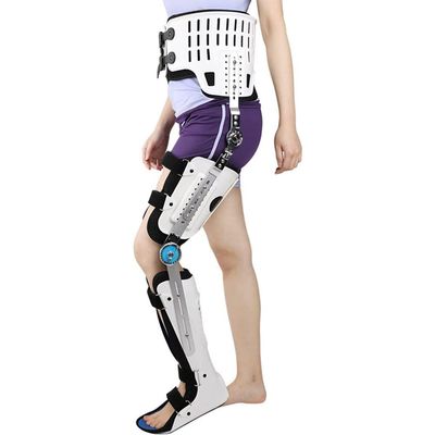 Hip Knee Ankle Foot Orthosis, For Hip Fracture Rehabilitation Equipment Fixed Brace Femoral Femur Fracture Hip Instability Fixation Of Lower Limb Paralysis Leg (Color : White, Size : Left)