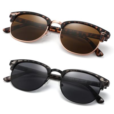 2 Pack Sunglasses Readers for Men Women Vintage Full Lens Reading Sunglasses Outdoor Magnifying Glasses NON BIFOCAL 1.25x