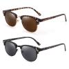 2 Pack Sunglasses Readers for Men Women Vintage Full Lens Reading Sunglasses Outdoor Magnifying Glasses NON BIFOCAL 1.0x view 2