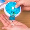 1Pcs Pill Box, Portable Press to Rotary Round 7 Days Pill Box Tray Medicine Box Holder, Easy Management & Organisation, Black view 3