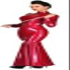 Sexy Red Latex Long Dress Rubber One-Piece Corset,Yellow,4XL view 2