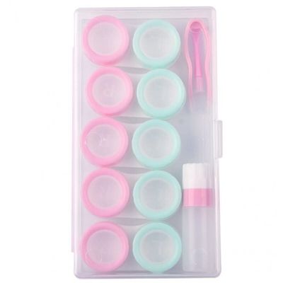 5 Pairs Contact Lens Case Eye Contact Lens Box Women Travel Contact Lenses Case Soak Container Lenses Box for Beauty Pupil