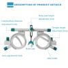NICHOY Optics Adjustable Trial Lens Frame,Optometric Universal Optical Trial Frame,50g Ultralight Optometry Test Lens Frame,Titanium Optical Test Eyepiece(Color:,Size:PD 50-80) view 3