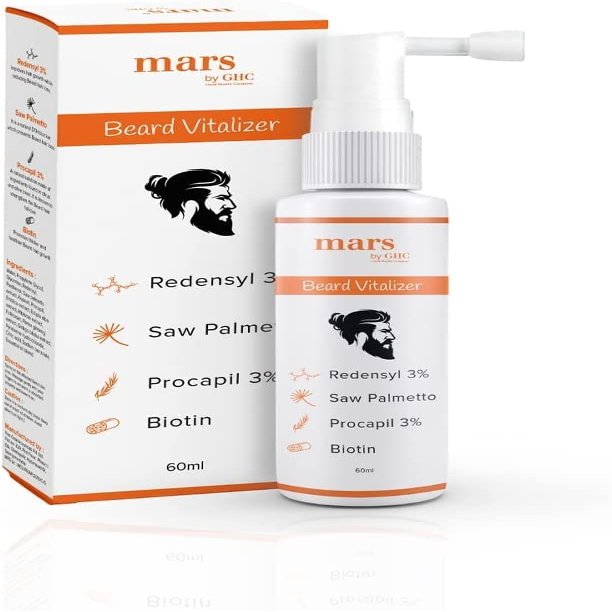CROV Beard Vitalizer, Promotes Longer & Thicker Beard, Reduces Patchy Beard, Powered With Redensyl, Procapil & Saw Palmetto | Paraben, SLS & Sulphate Free (60 ml - Pack of 1)