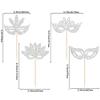 24Pcs Masquerade Masks Cupcake Toppers Glitter Bachelorette Party Mask Cupcake Food Picks Masquerade Mardi Gras Party Baby Shower Birthday Party Cake Decorations Silver view 2