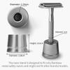 Bambaw Safety Razor Stand, Does Not Fit All Safety Razors, Shave Holder, Double Edge Razor Holder, Shaving Stand, Silver view 2