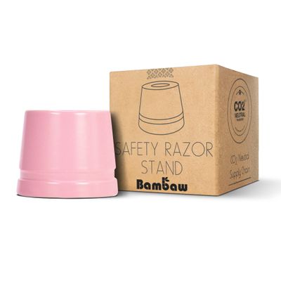 Bambaw Pink Safety Razor Stand | Does Not Fit All Safety Razors | Razor Holder Shave Stand | Double Edge Razor Stand | Razor Stand Holder | Shaving Stand