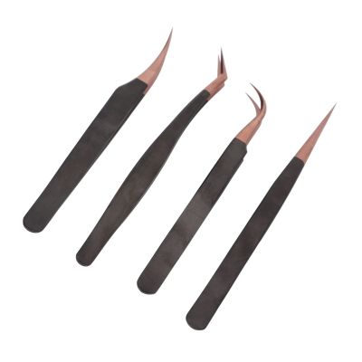 4Pcs Eyelash Extension Lash Extension Tweezers Tweezers False Lashes Nail Art Tweezers for False Lashes Tweezers Eyelash