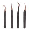 4Pcs Eyelash Extension Lash Extension Tweezers Tweezers False Lashes Nail Art Tweezers for False Lashes Tweezers Eyelash view 4