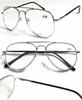 2 Pairs Silver Classic Stylish Double Bridge Metal Reading Glasses R294 Specs +1.75 view 1