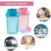 YAYAYOUNG Protein Shaker Bottle, 400 ml, Leak-Proof, BPA-Free, Protein Shaker for Supplement Shakes with Strainer & Scale, Fitness Mixer for Creamy Whey Protein Powder Shakes, Blue + Pink (2 Pieces) view 4