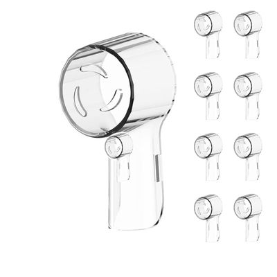 10PCS Electric Toothbrush Head Cover Protective Cap Dust Proof Cover for BORAL-B EB17EB20EB18D12 -Transparent