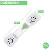 Temple 3PC Tooth Brushing Sand Timer, Dental Timer for Kids. Countdown, Smile and Brush for Healthy Teeth, Blue, Green & Red (2 min) view 3