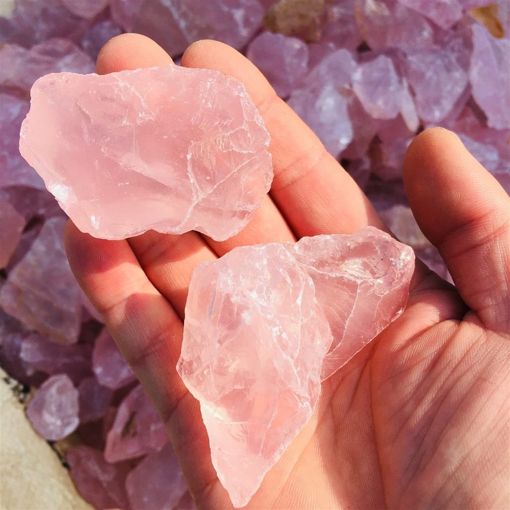 100g Natural Raw Pink Rose Quartz Crystal Stone