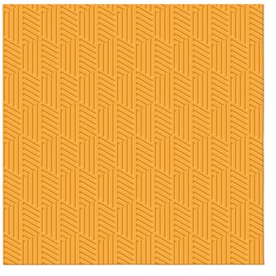 3Ply Emossed Wedding Party Luxury Decorative Paper Napkins Serviettes 33cm x 33cm (Pack of 20) (Texture Orange)
