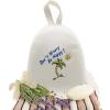 PIGMANA Sauna Hat For Men - Breathable Wool Felt Russian Banya Hats | Sauna Wool Hat Russian Bath Accessories For Men Women SPA Shower view 1