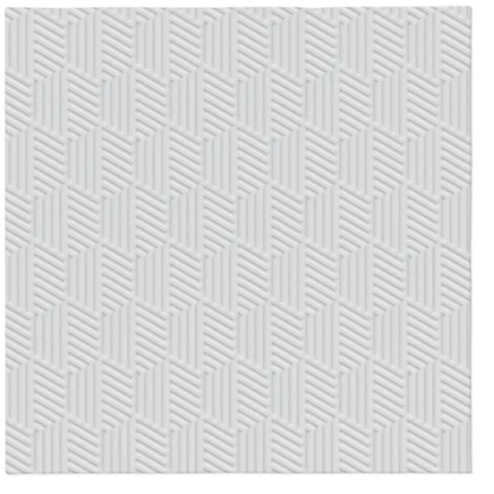 3Ply Emossed Wedding Party Luxury Decorative Paper Napkins Serviettes 33cm x 33cm (Pack of 20) (Texture Silver)