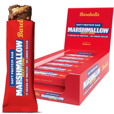 Barebells Protein Bars - 12 Count, 17g High Protein Treats Sugar Free Chocolate Nutrition Bar, Low Carb On The Go Breakfast or Post-Workout Snack (Rocky Road)