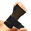 INDEEMAX Wrist Support Sleeve 1 Pair, High Copper Infused Compression Wrist Brace with Adjustable Compression Strap, Left/Right Palm Hand Support for Carpal Tunnel, Arthritis, Tendonitis, Pain Relief view 1