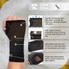 INDEEMAX Wrist Support Sleeve 1 Pair, High Copper Infused Compression Wrist Brace with Adjustable Compression Strap, Left/Right Palm Hand Support for Carpal Tunnel, Arthritis, Tendonitis, Pain Relief view 2