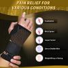 INDEEMAX Wrist Support Sleeve 1 Pair, High Copper Infused Compression Wrist Brace with Adjustable Compression Strap, Left/Right Palm Hand Support for Carpal Tunnel, Arthritis, Tendonitis, Pain Relief view 4