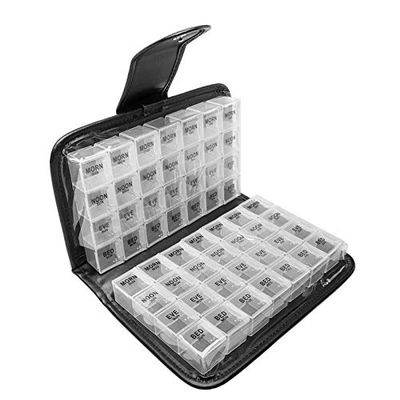 14 Day Pill Box Travel Organizer Dose Medicine Storage Container Box Daily Vitamin Organizer