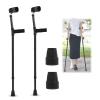 1 Pair Adult Forearm Crutches, Ergonomic Crutches, Lightweight Adjustable Crutches for Men and Women, Open Cuff view 1