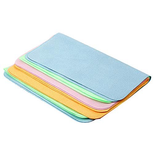 5Pcs Chamois Glasses Cleaner Eyeglasses Fine Fiber Clean Cloth for Lens Camera Cleaning