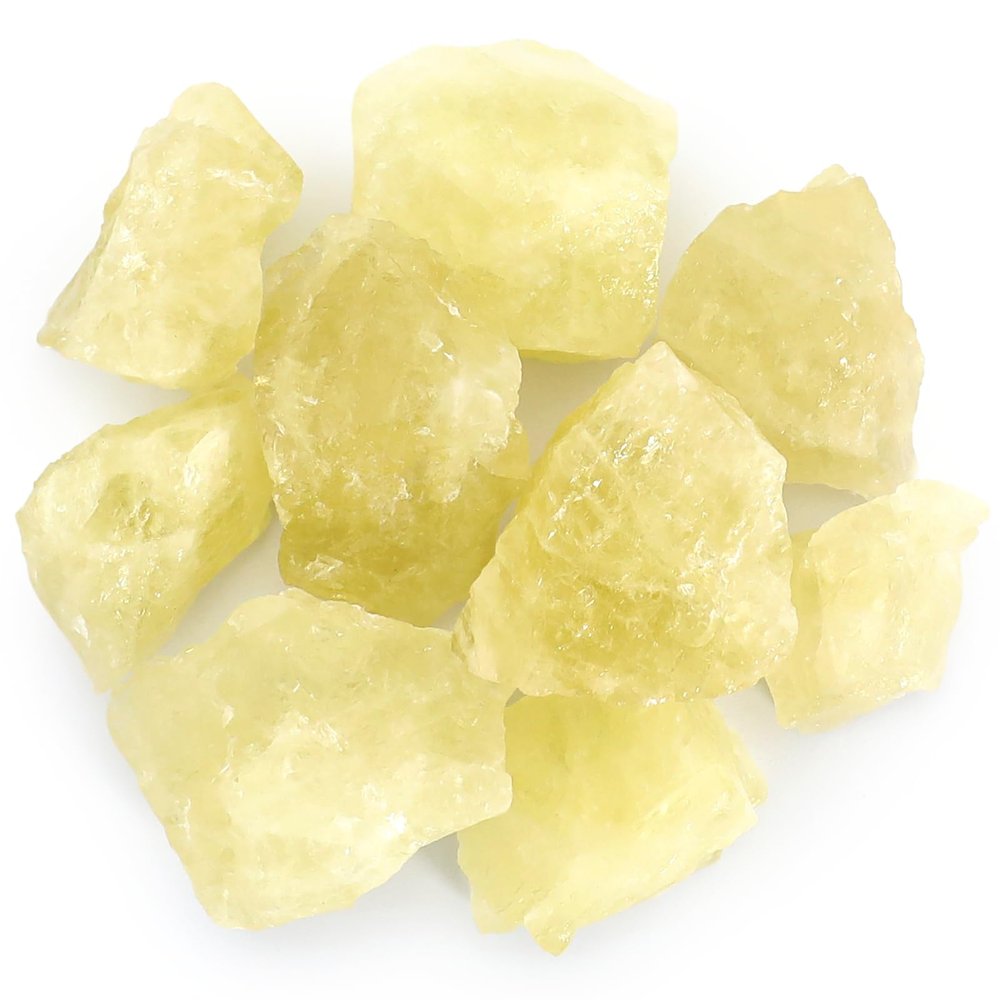 1.1 lb Bulk Raw Citrine Quartz Stones | Natural Rough Unpolished Crystals | Mineral Specimens for Tumbling, Cabbing, Polishing, Wire Wrapping, Home Dcor