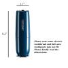 HyJeryty Luxury Blue Plastic Travel Toothbrush Holder with Cover, Portable Travel Toothbrush Cup Storage Container for School, Camping, Business Trip, Bathroom view 2