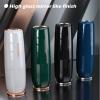 HyJeryty Luxury Blue Plastic Travel Toothbrush Holder with Cover, Portable Travel Toothbrush Cup Storage Container for School, Camping, Business Trip, Bathroom view 3
