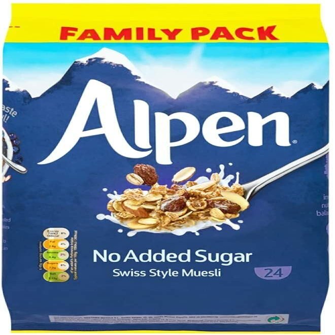 Alpen Muesli No Added Sugar, 1.1kg | Swiss Style Muesli | Blend of Wholegrain, Oats & Wheat | Family Pack | Full of Nuts | Great Value | Rich in Ingredients | Sold by Essential Products
