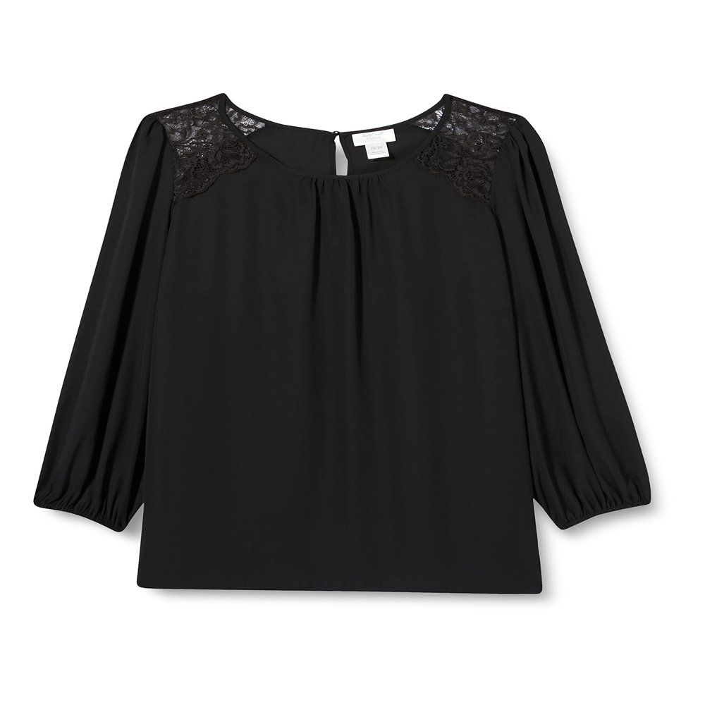 Avenue Plus Size Blouse Viola LACE, in Black, Size, 2628