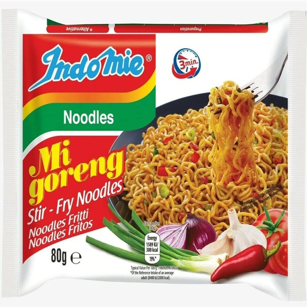 ESSENTIAL PRODUCTS Indomie Mi Goreng Fried Instant Noodles, 80g | Pack of 40 |Packaging May Vary| All Time Favourite Stri-Fry Noodles | Easy Cooking | Healty Spicy Noodles | Sold by EPL